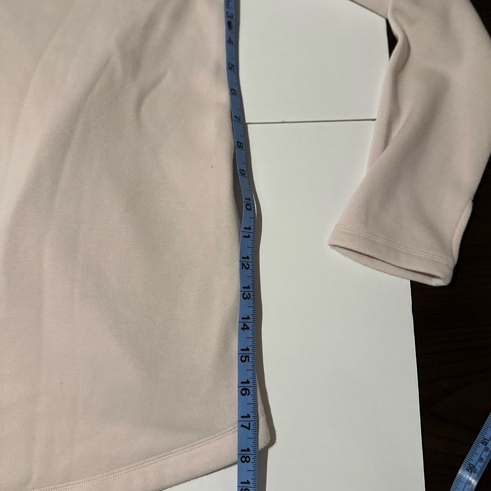 Athleta Women’s Medium Blush Pink Quarter Zip Fleece Athleisure Pullover - Picture 5 of 7